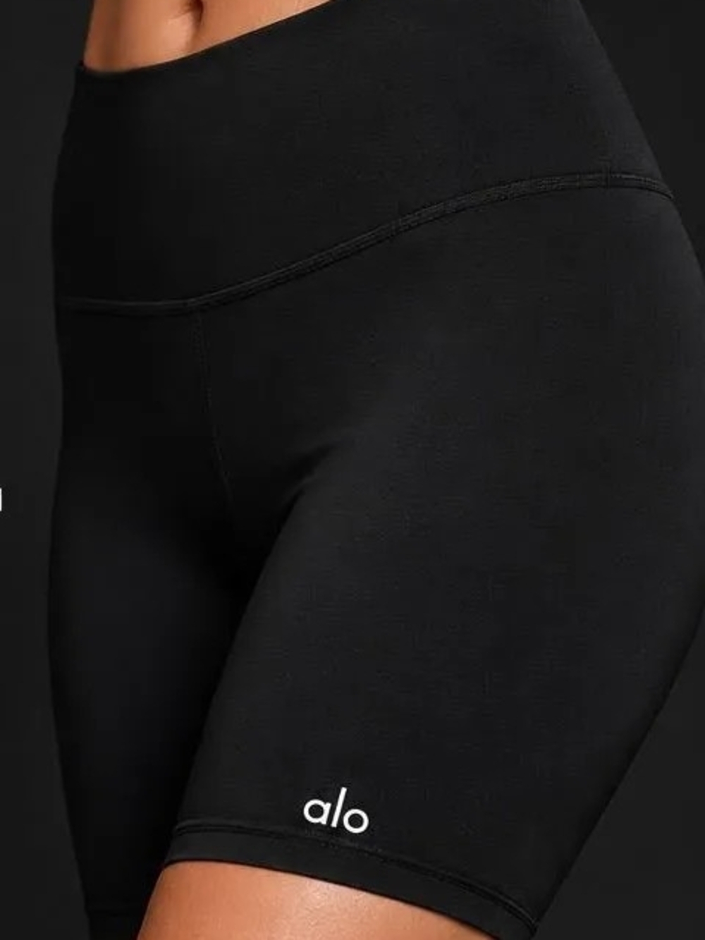 ALO Yoga Black High-Waist Bike Shorts - Picture 2 of 3